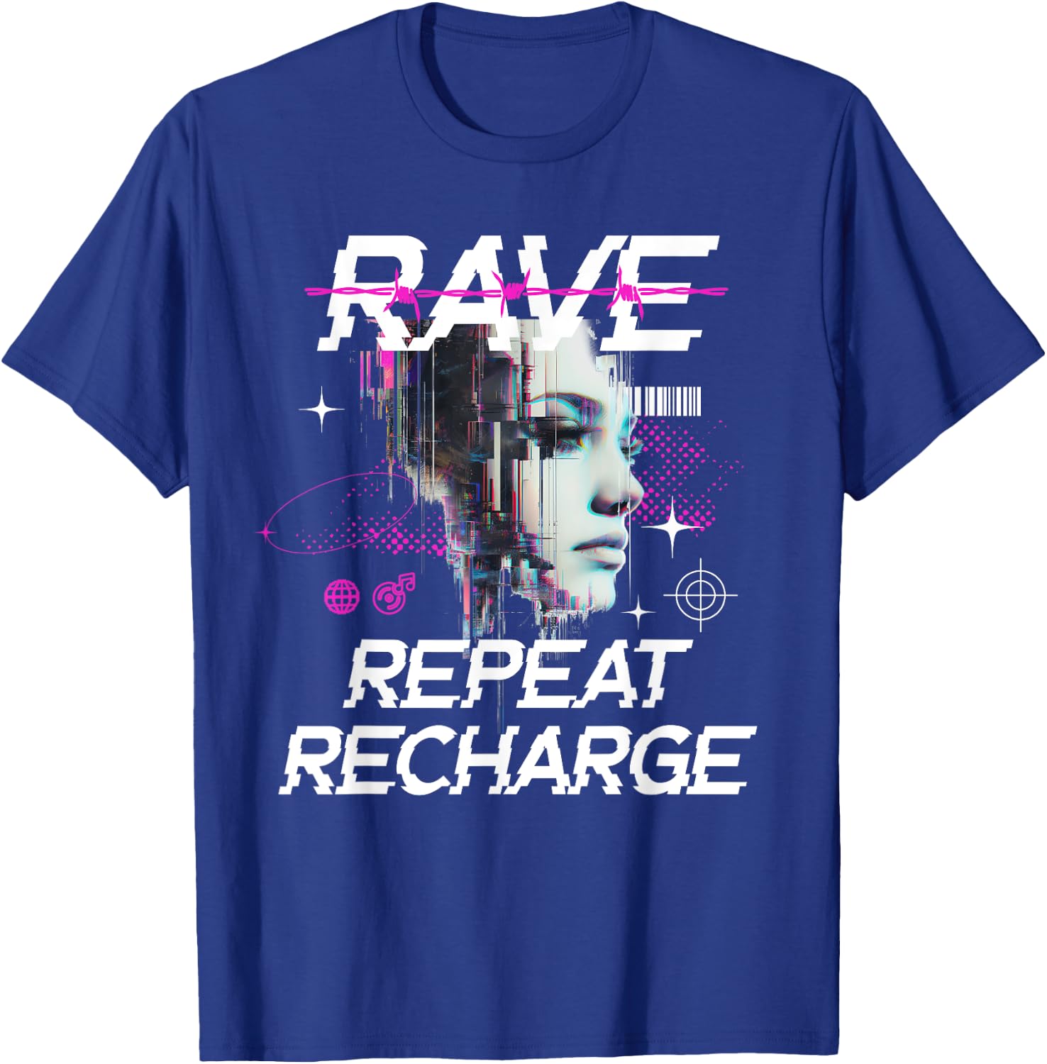 Futuristic Rave T-Shirt - T-Shirt | Royal