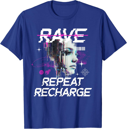 Futuristic Rave T-Shirt - T-Shirt | Royal