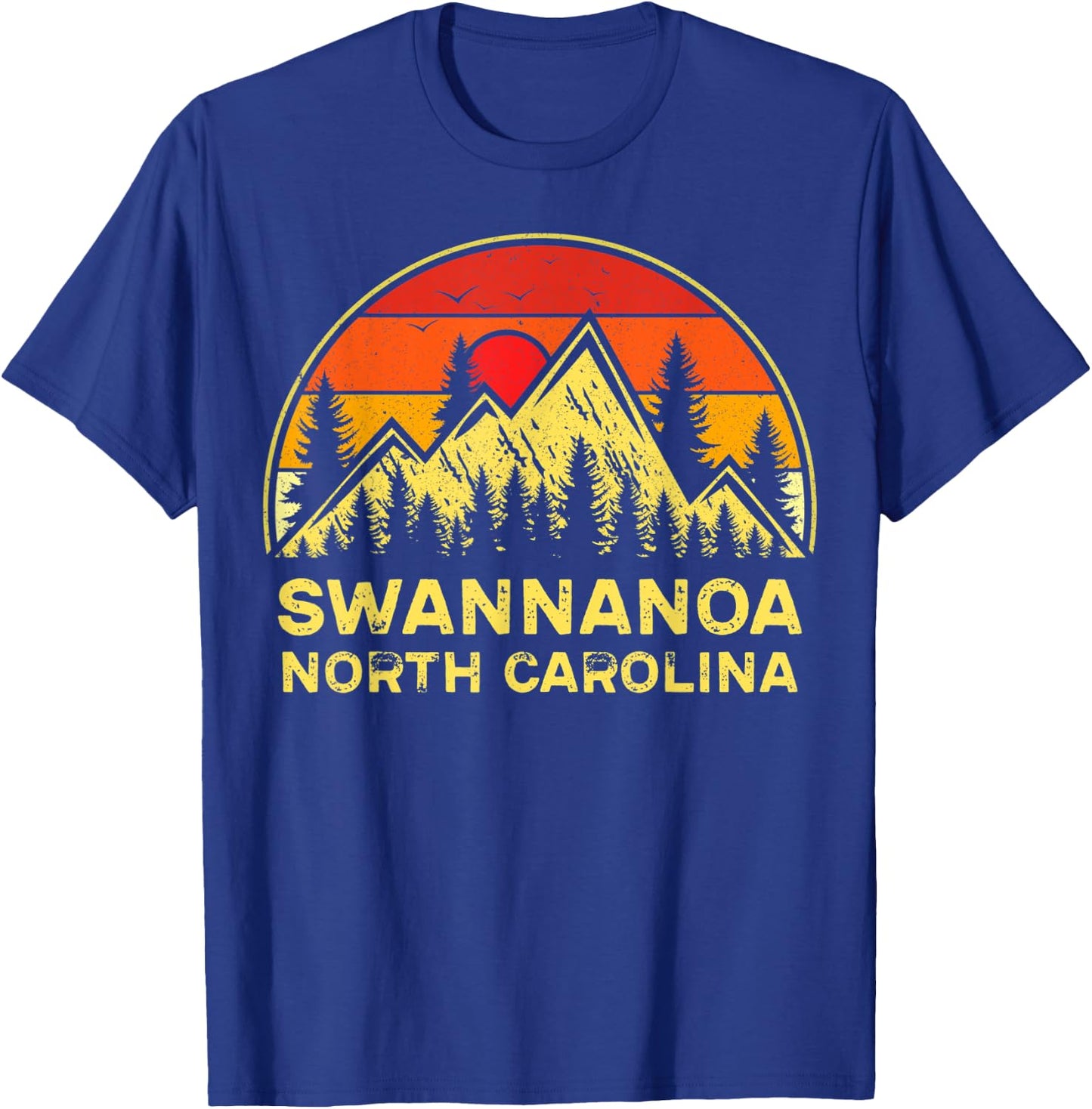 Retro Swannanoa North Carolina Souvenir NC Mountains Hiking T-Shirt - T-Shirt | Royal