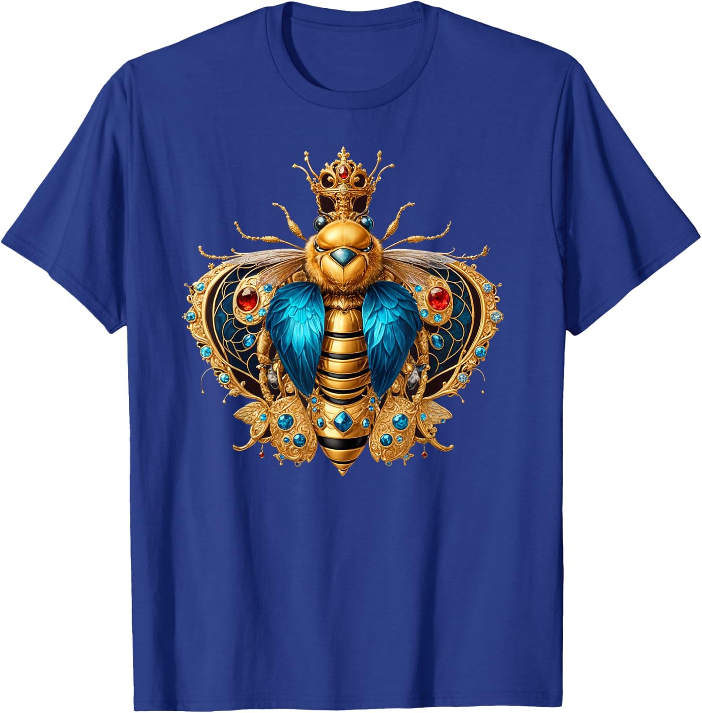 Queen Bee Crown Women Men Girls Honey Hive Bee Keeper Bee T-Shirt - T-Shirt | Royal