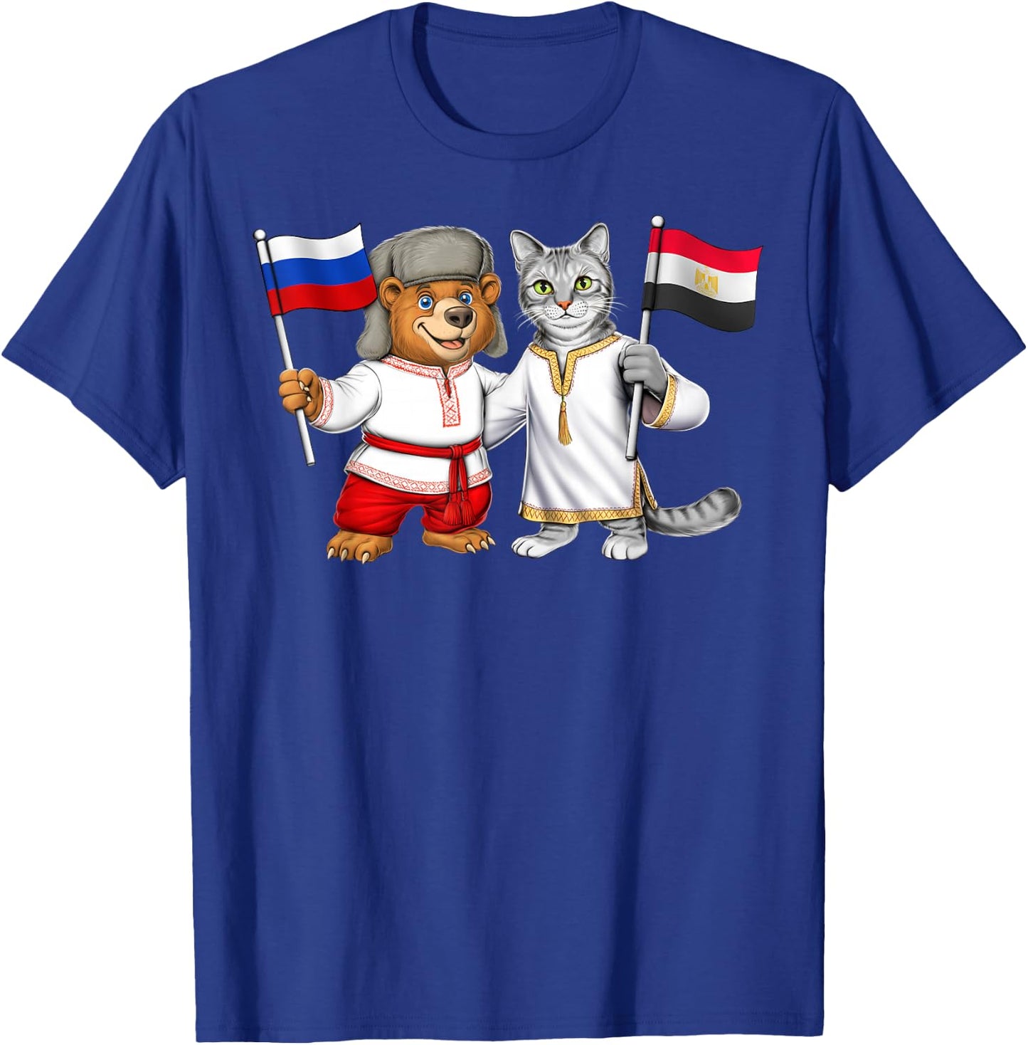 Russia Egypt Flag Russian Roots Proud Egyptian Heritage T-Shirt - T-Shirt | Royal