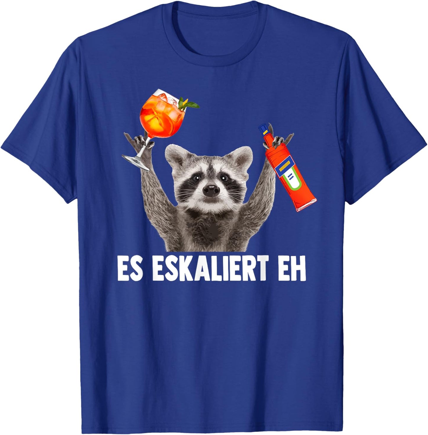 PEDRO SPRITZ COLLECTION X Waschbär Meme Spritz Black Adult Small V-Neck Short Sleeve T-Shirt - T-Shirt | Royal
