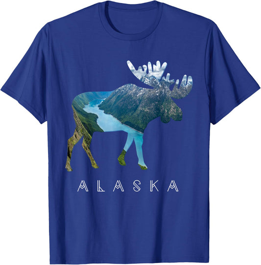 Alaska Moose Chugach National Forest State Park Souvenir T-Shirt - T-Shirt | Royal
