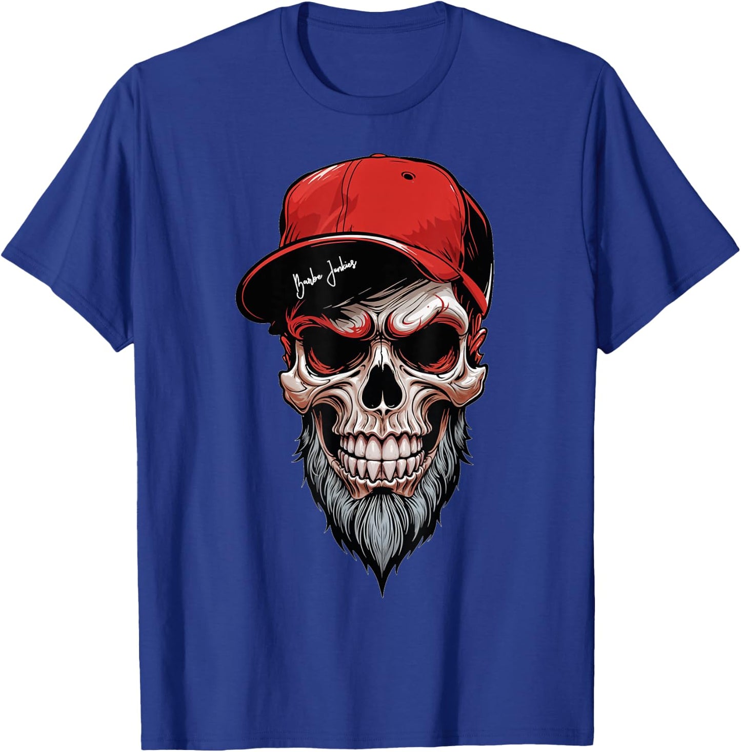 Skull Bearded Beard Skull Gift , Black, S T-Shirt - T-Shirt | Royal
