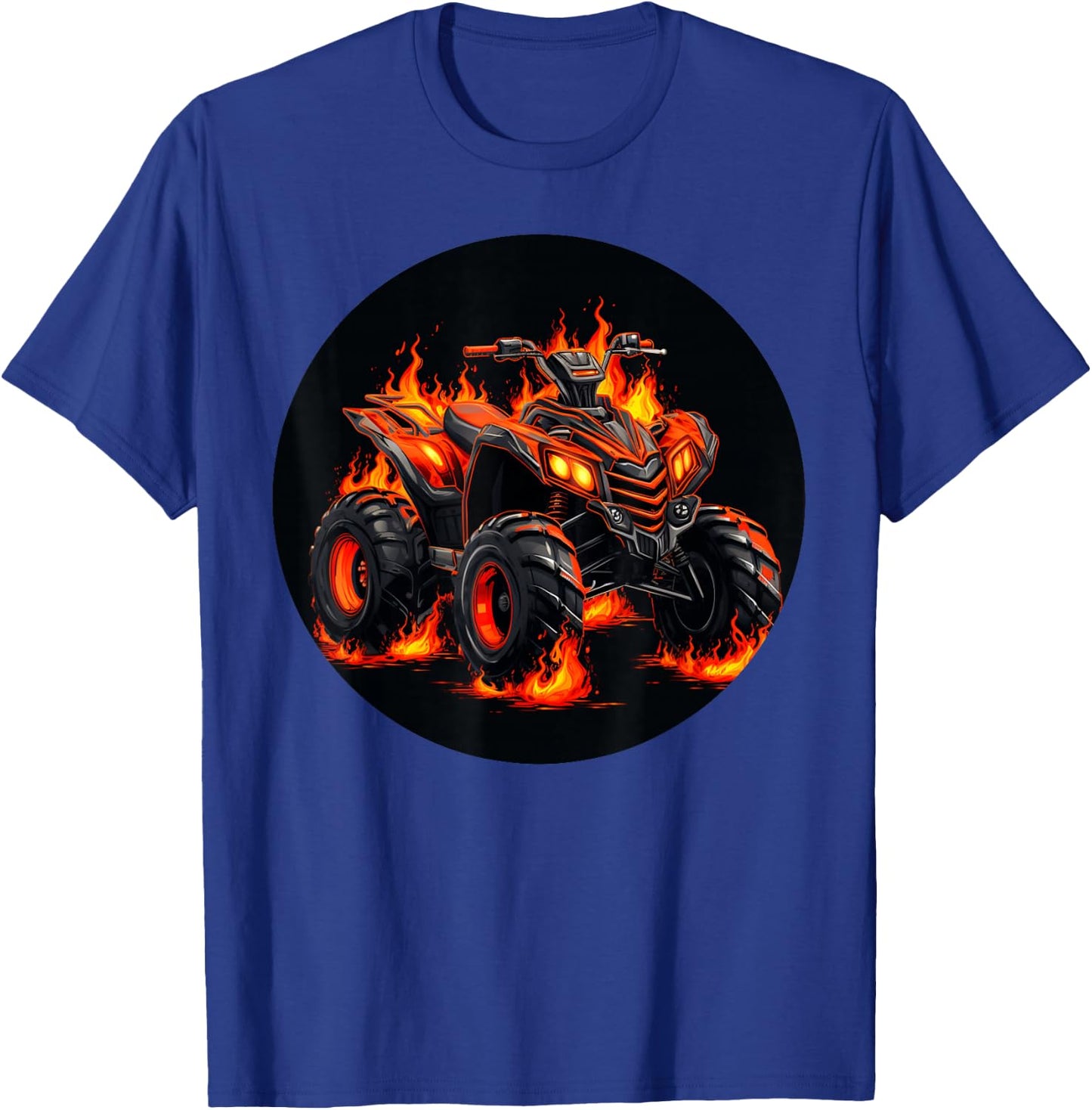 Cool brennendes Quad mit Flammen für Jungen und Mädchen T-Shirt - T-Shirt | Royal