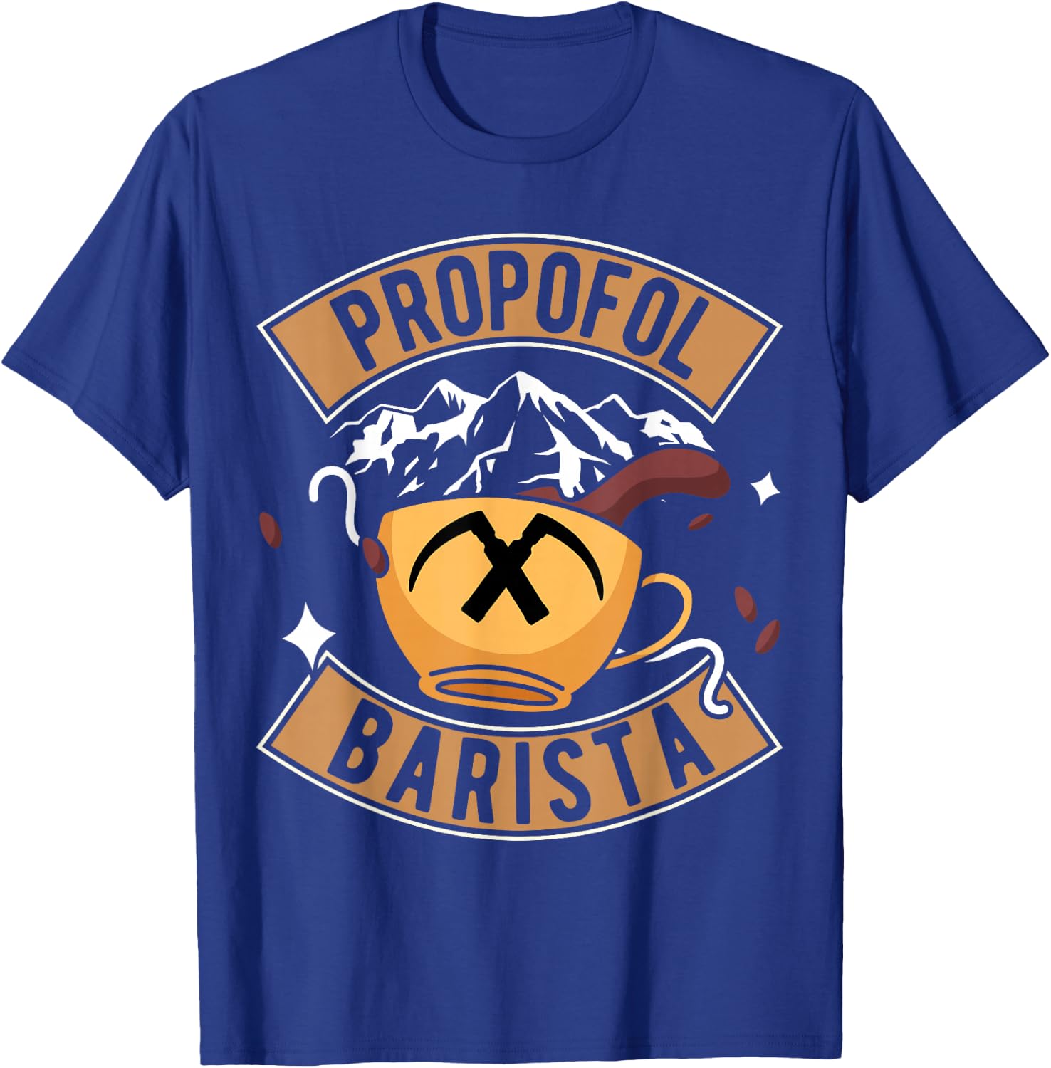 Laryngoscope & Intensive Care Anesthesia - Barista Propofol , black T-Shirt - T-Shirt | Royal