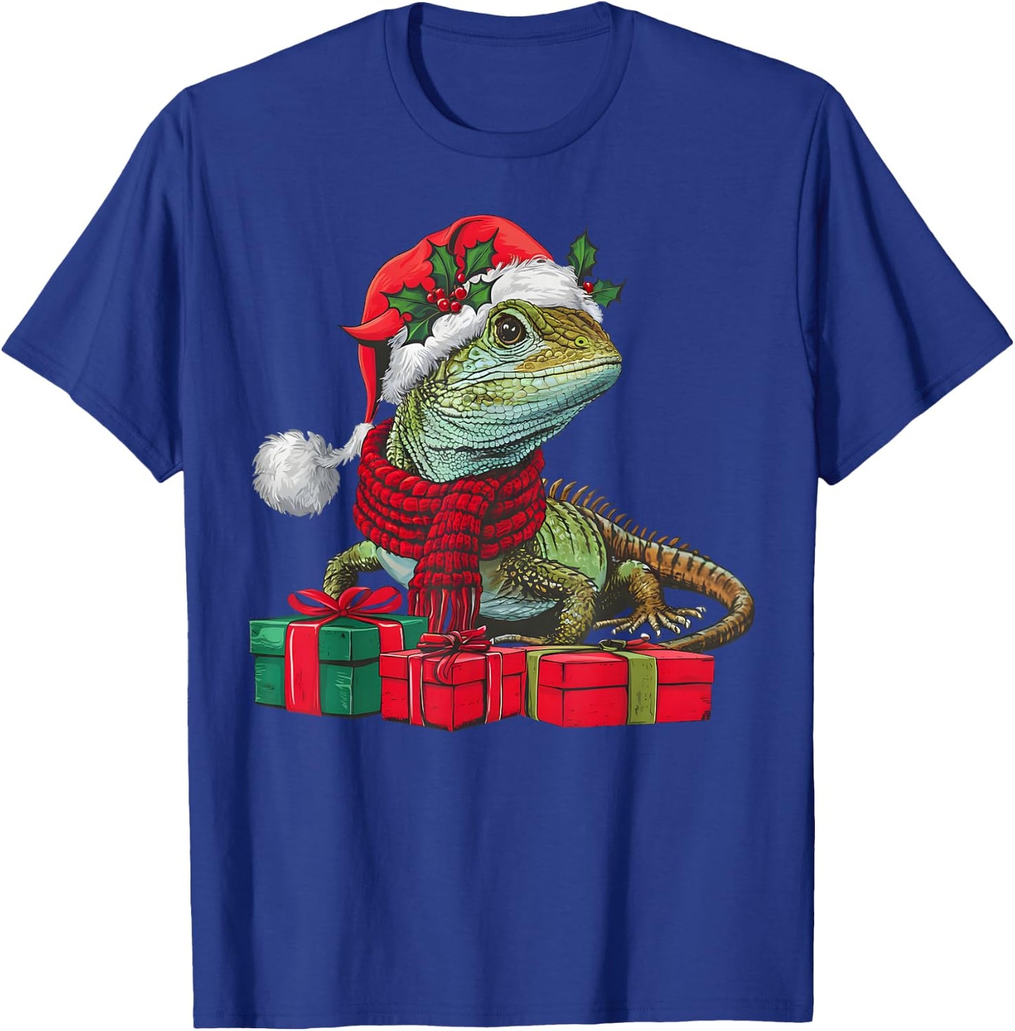 Xmas Holiday Santa Lizard Christmas T-Shirt - T-Shirt | Royal