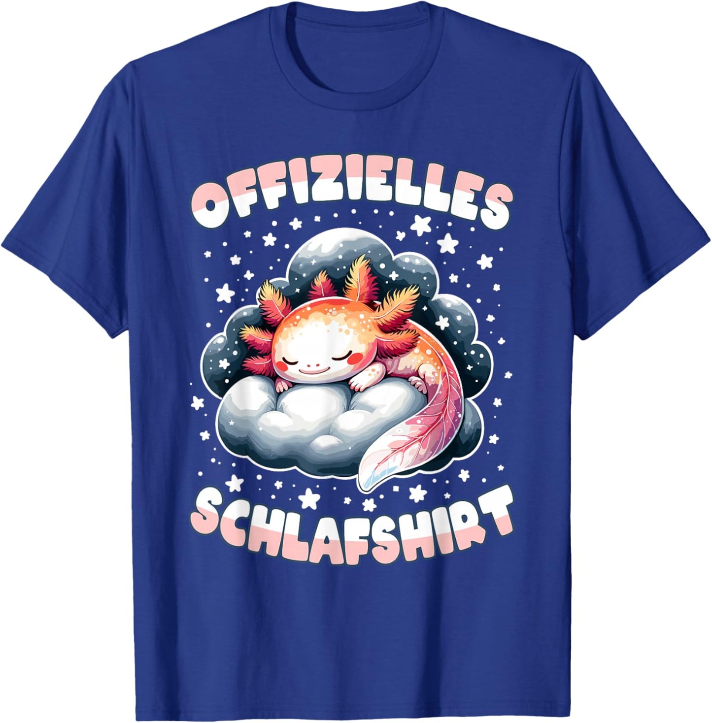 Official Axolotl Sleep Shirt Pyjamas Sleep , black T-Shirt - T-Shirt | Royal