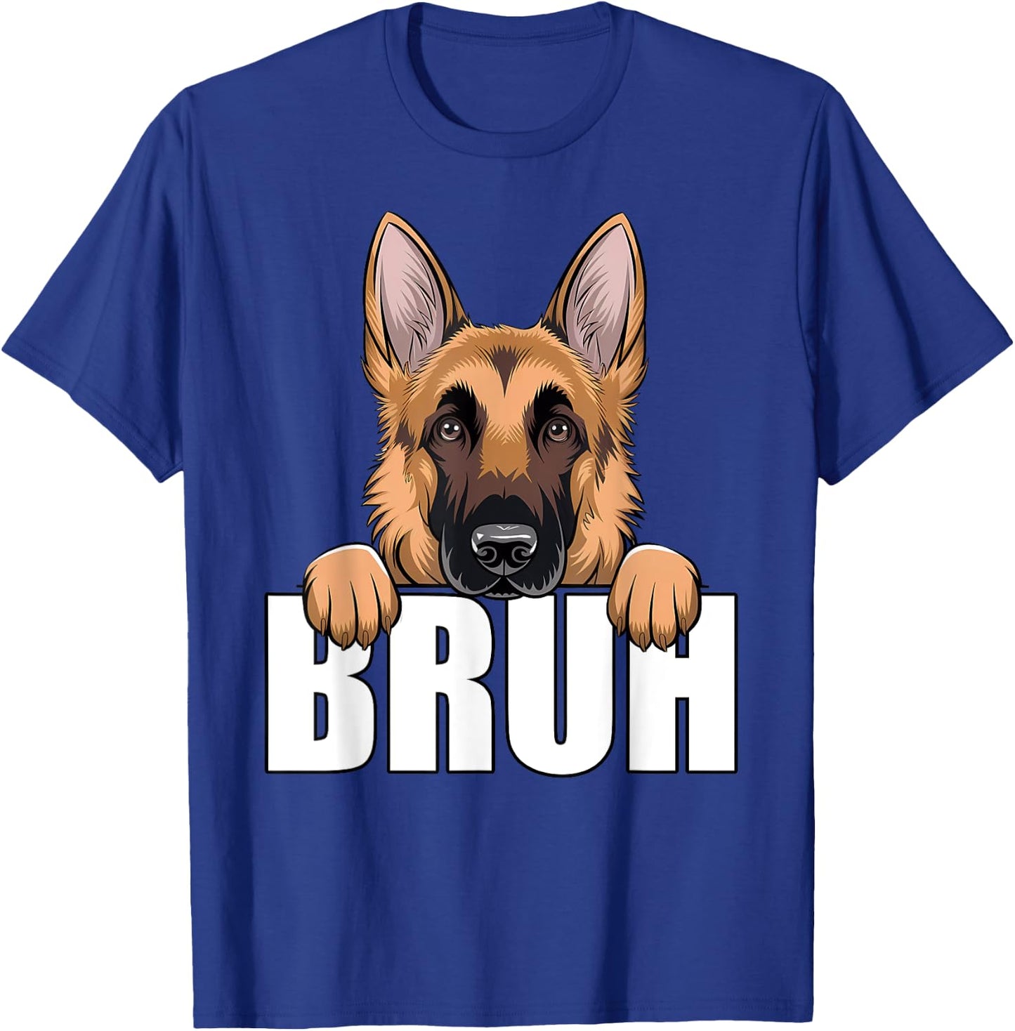 Funny German Shepherd Bruh Cute GSD Dog Lover Men Boys Kids T-Shirt - T-Shirt | Royal