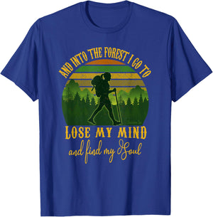 And Into The Forest I Go - Hippie Girl Hiking Camping Gift T-Shirt - T-Shirt | Royal