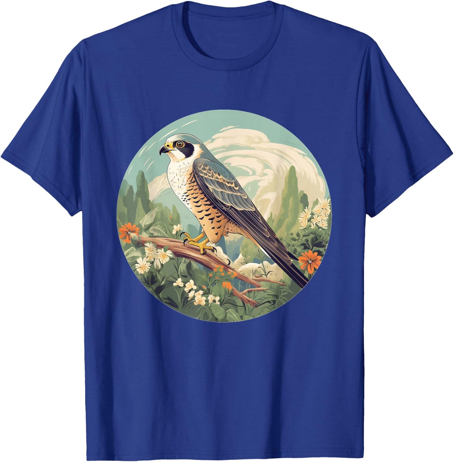 Cool Falconry Bird in Wilderness T-Shirt - T-Shirt | Royal