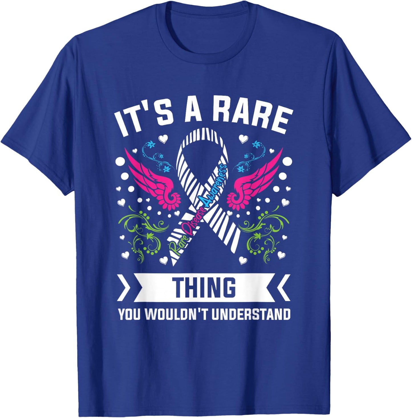 Rare Thing Zebra Ribbon 2026 Rare Disease Day Awareness T-Shirt - T-Shirt | Royal