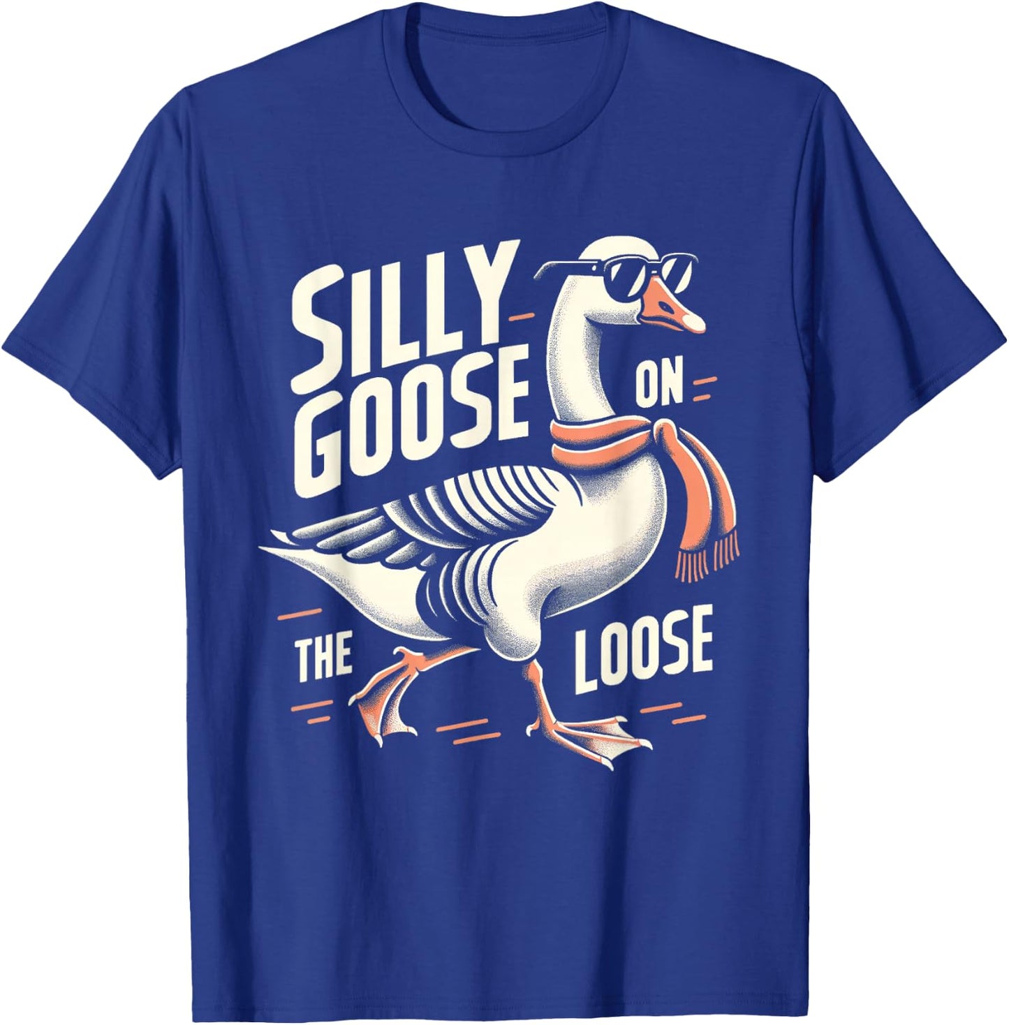 Funny Graphic Shirts Men Women Duck Silly Goose On The Loose T-Shirt - T-Shirt | Royal