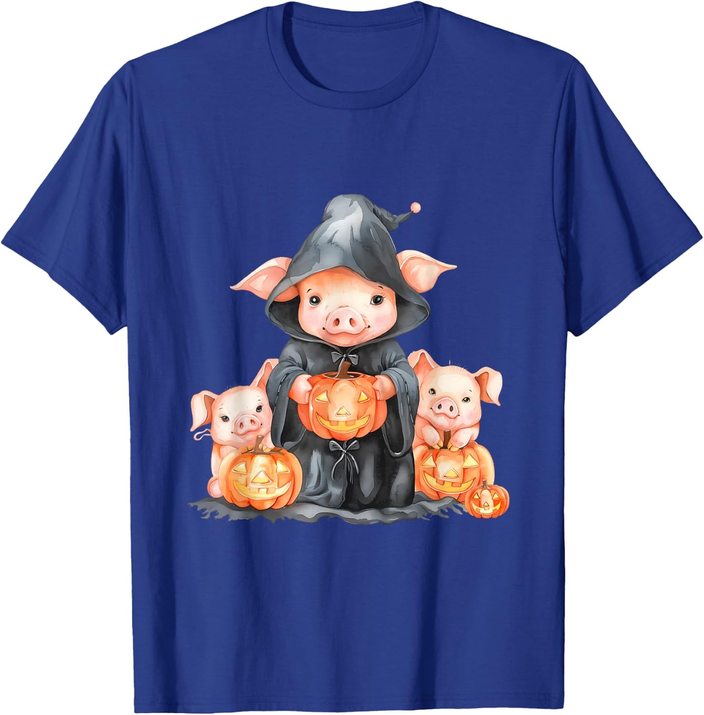 Halloween Pig Witchcraft Ghost Scary Pumpkin Trick Or Treat T-Shirt - T-Shirt | Royal
