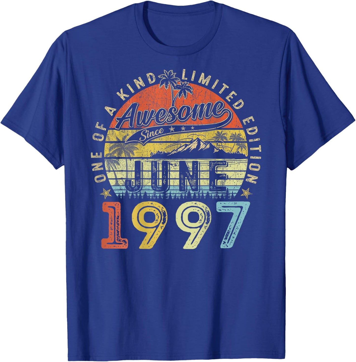 (ON Back) 29 Limited Edition 1997 June 29th Birthday T-Shirt - T-Shirt | Royal