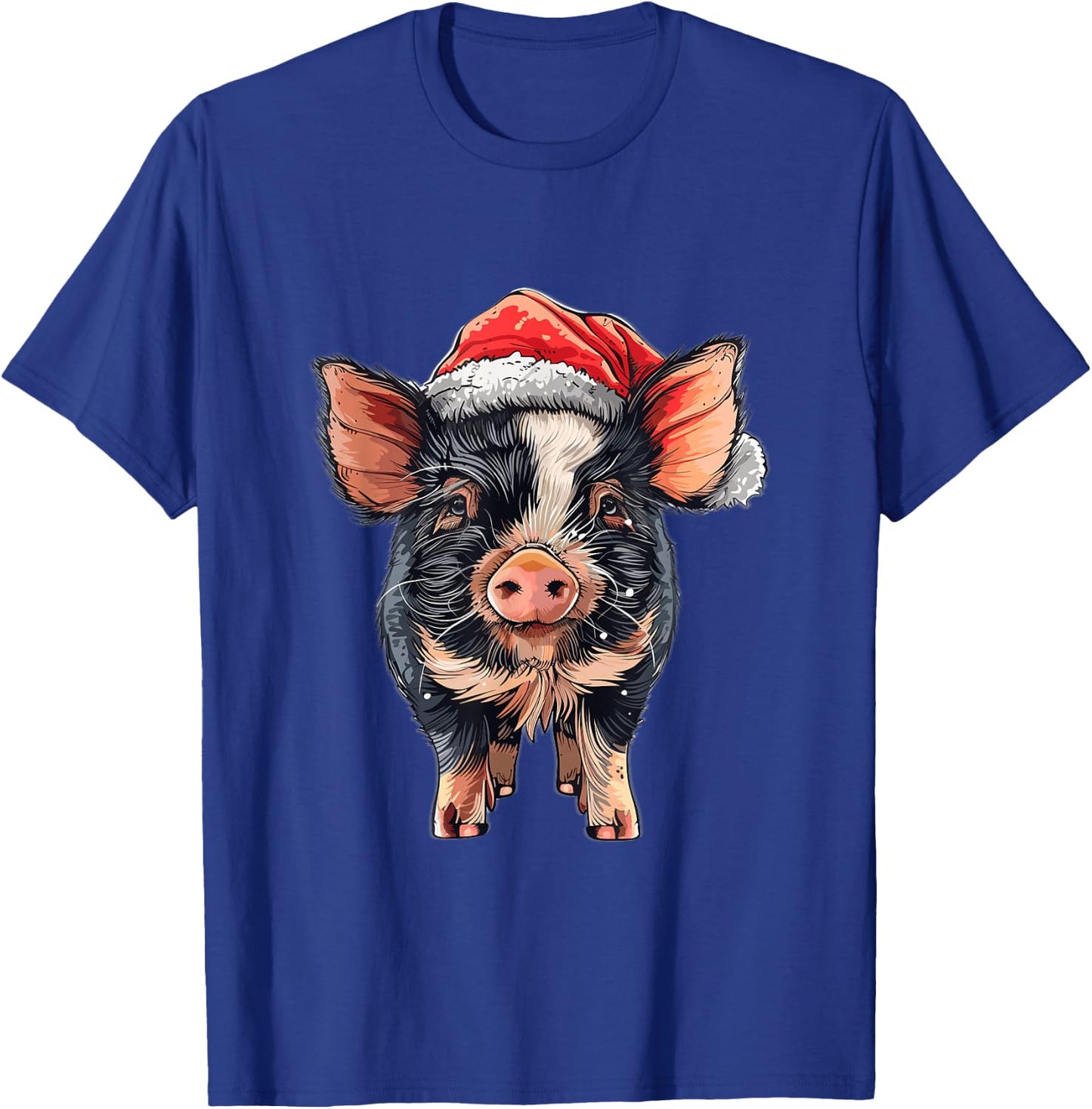 Kune Kune Pig Lover Xmas Christmas Hat Kunekune Pig T-Shirt - T-Shirt | Royal