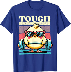 Funny Baby Chick Gym Teen Girls Women One Tough Chick T-Shirt - T-Shirt | Royal