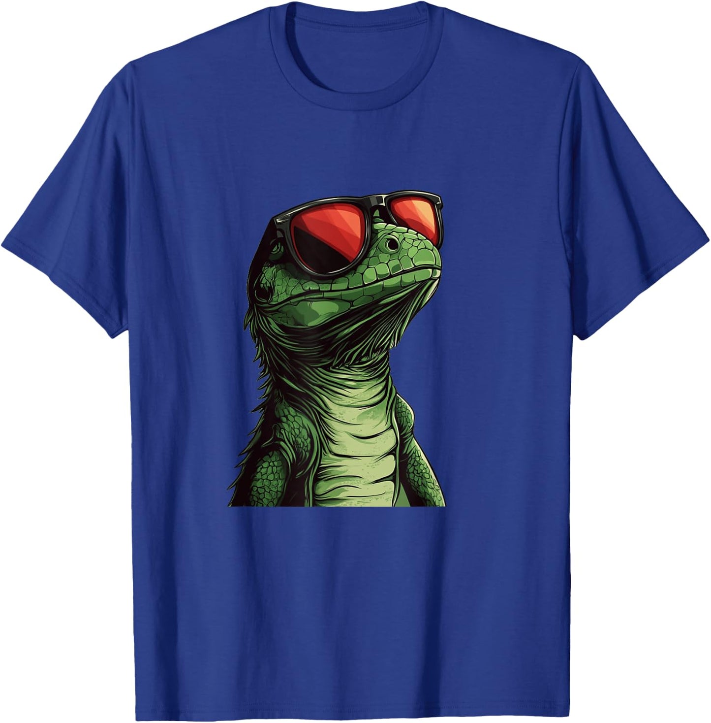 Trendsetting Reptile Lizard with Glasses for Animals Lovers T-Shirt - T-Shirt | Royal