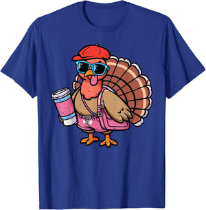 Thanksgiving Bougie Turkey Funny Boujee Fall Women Kids Men T-Shirt - T-Shirt | Royal