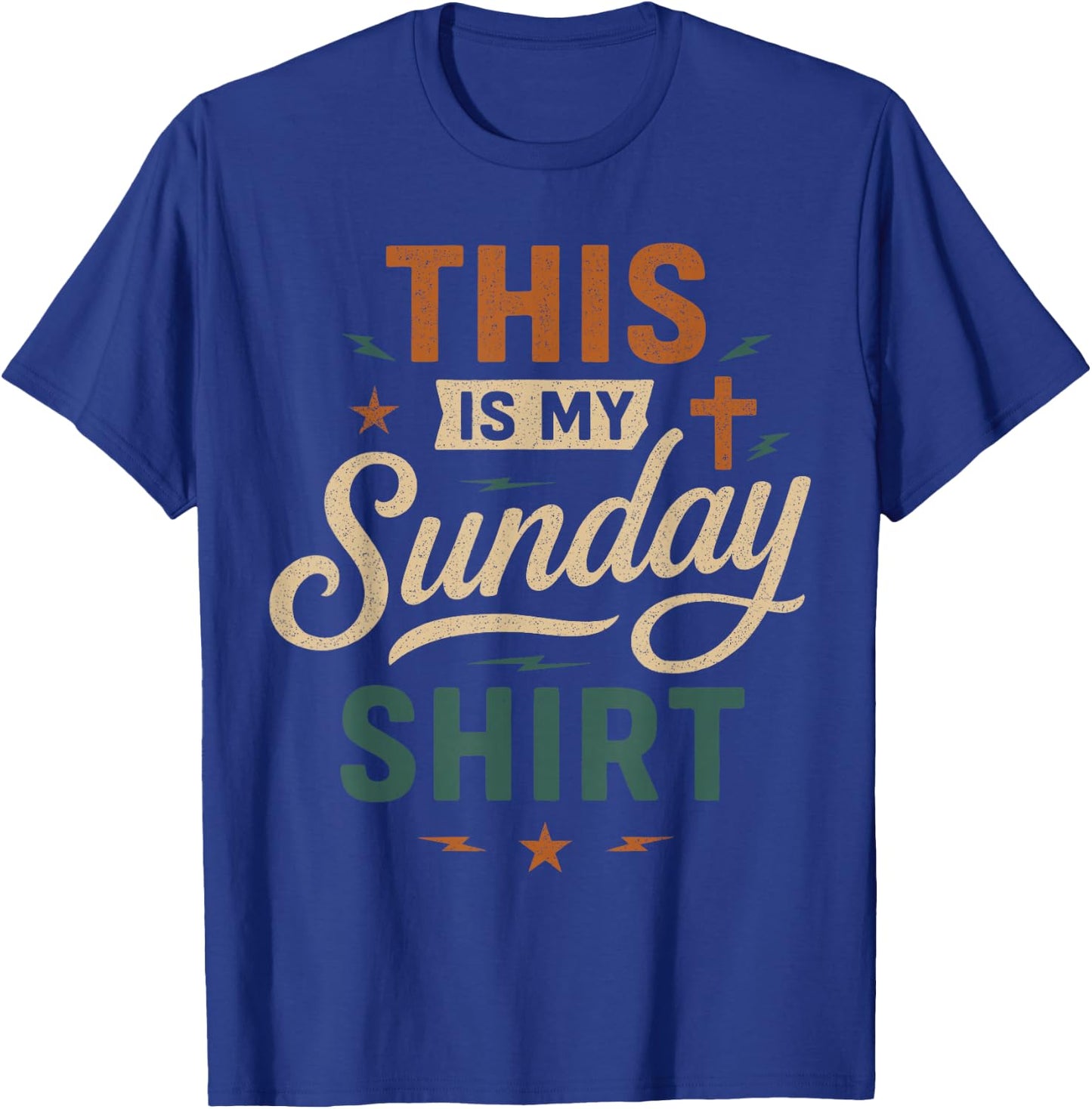 Church Religious This is My Sunday T-Shirt - T-Shirt | Royal