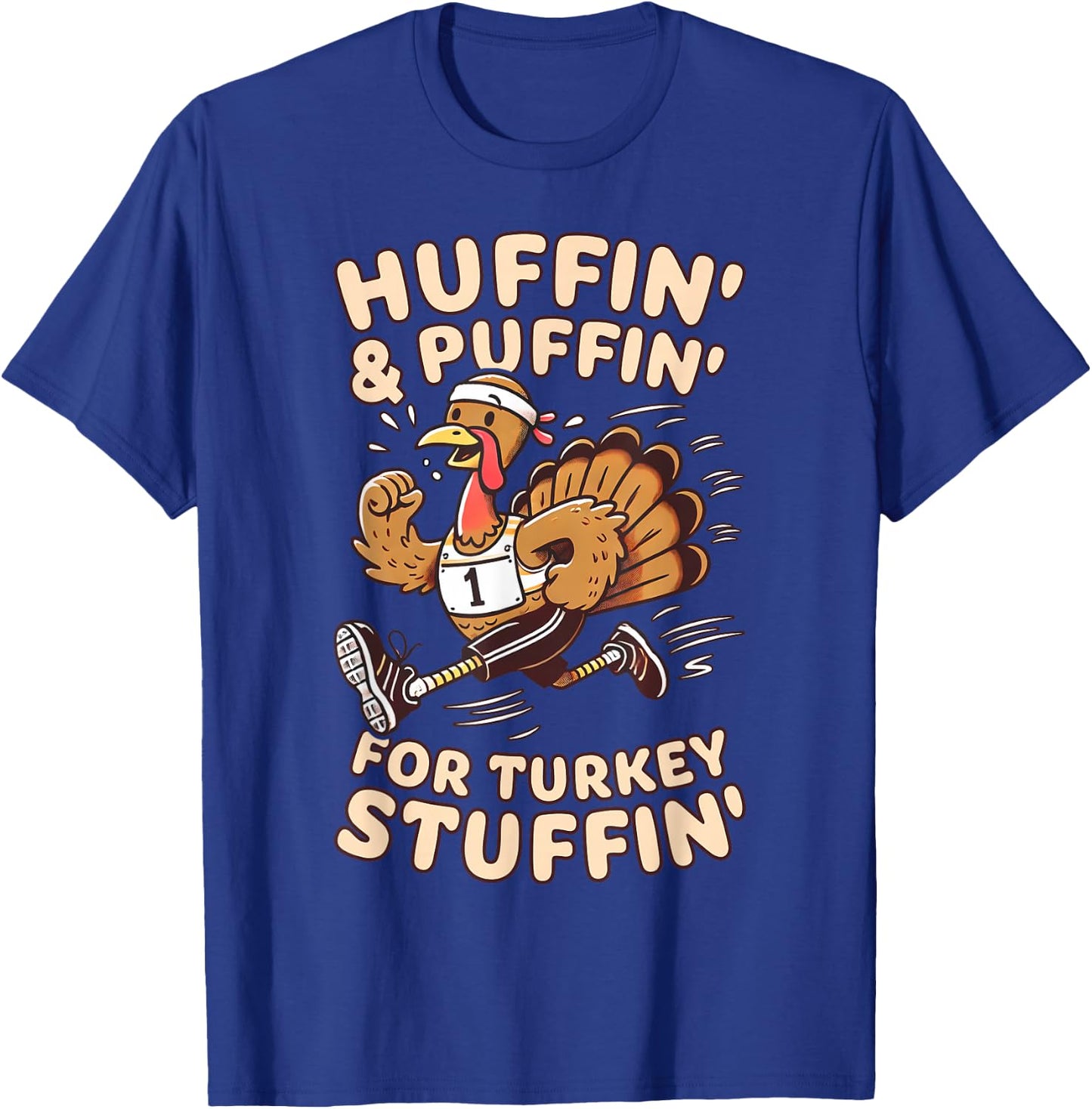 Thanksgiving Turkey Run Running Turkey T-Shirt - T-Shirt | Royal