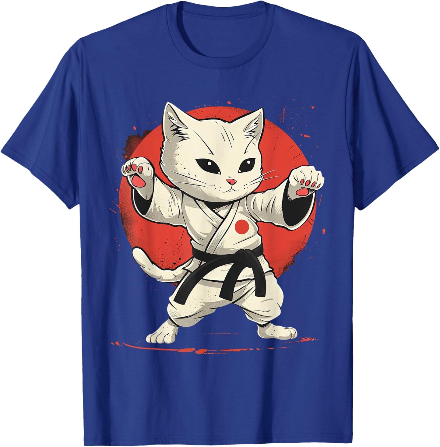 Judo Cat , Black, S T-Shirt - T-Shirt | Royal