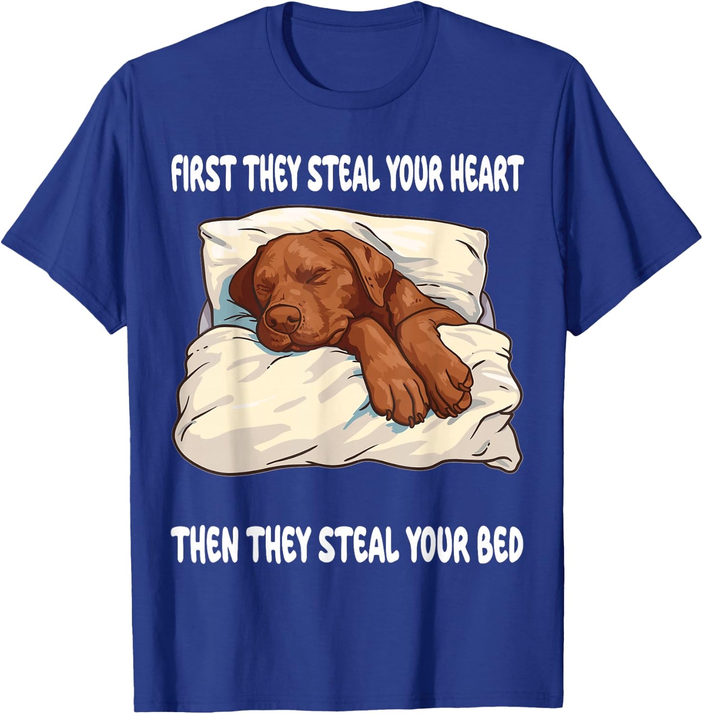 Chesapeake Bay Retriever Sleeping Pajamas Nightgown T-Shirt - T-Shirt | Royal