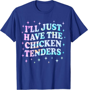 Tie Dye I'll Just Have The Chicken Tenders Funny Food Kids T-Shirt - T-Shirt | Royal