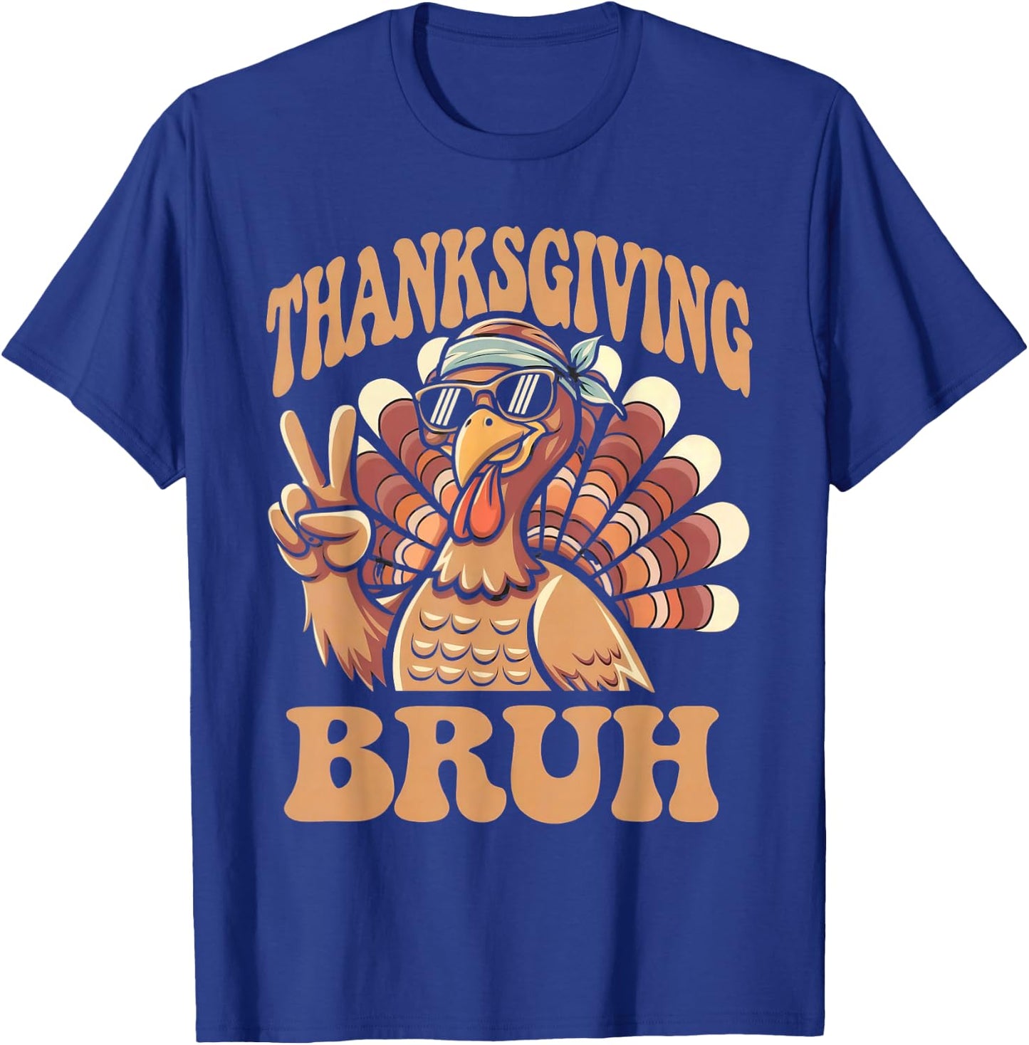 Thanksgiving bruh funny turkey fall boys T-Shirt - T-Shirt | Royal