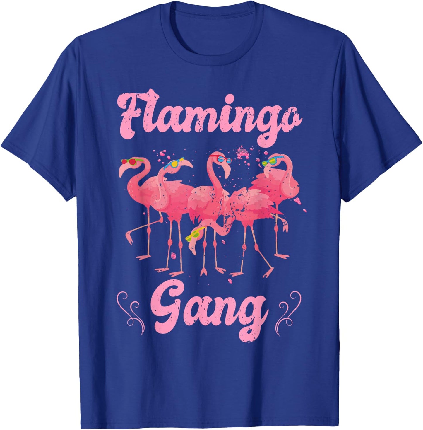 Flamingo Gang Squad Junggesellinnenabschied Brautparty Distressed T-Shirt - T-Shirt | Royal