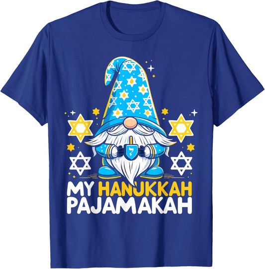 My Hanukkah Pajamakah Funny Chanukah Pajamas T-Shirt - T-Shirt | Royal
