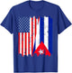 American Flag And Cuban Flag Together T-Shirt - T-Shirt | Royal
