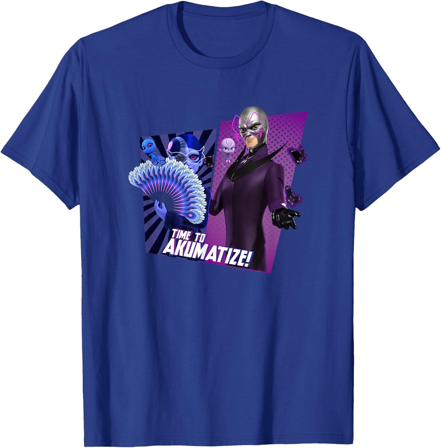 Miraculous Ladybug Hawk Moth and Mayura Time To Akumatize T-Shirt - T-Shirt | Royal