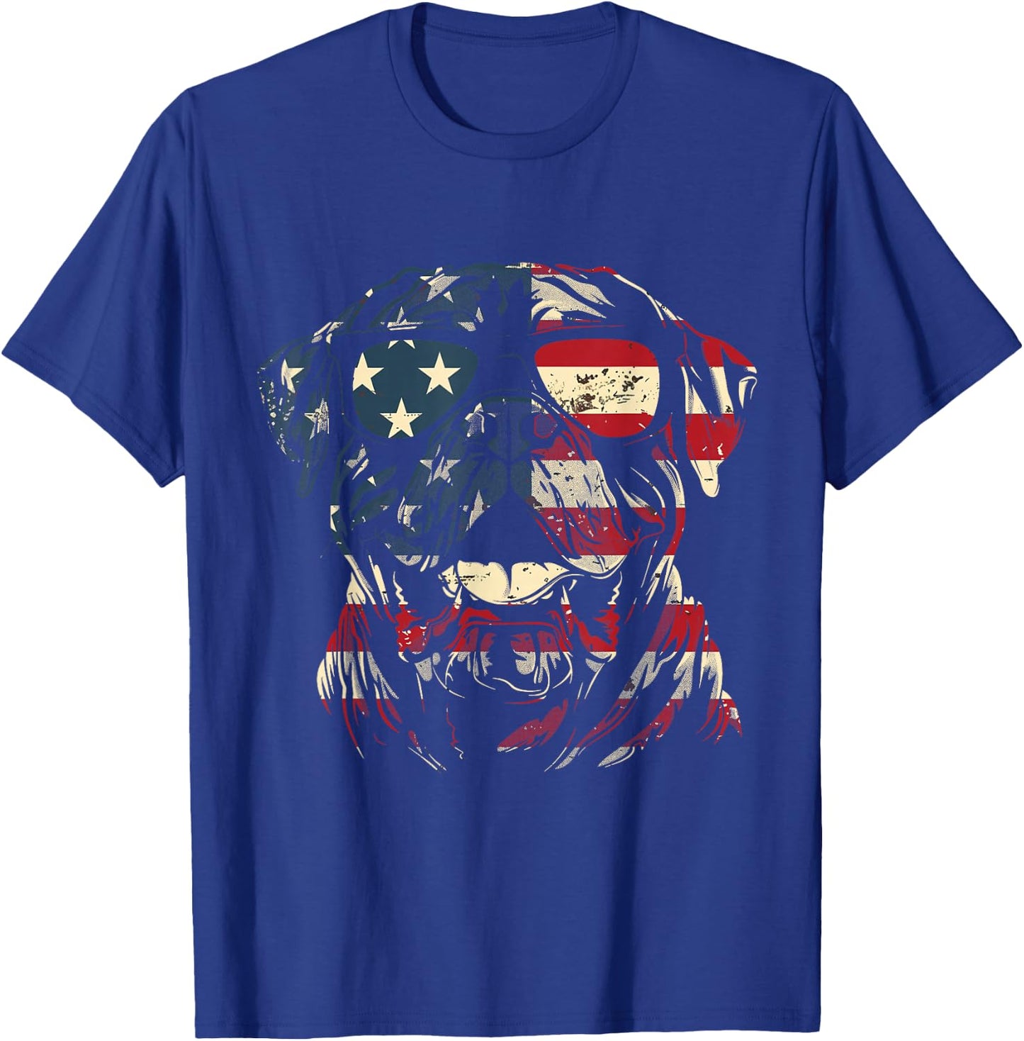 Mastiff Dad American Flag Patriotic Dog Lover T-Shirt - T-Shirt | Royal