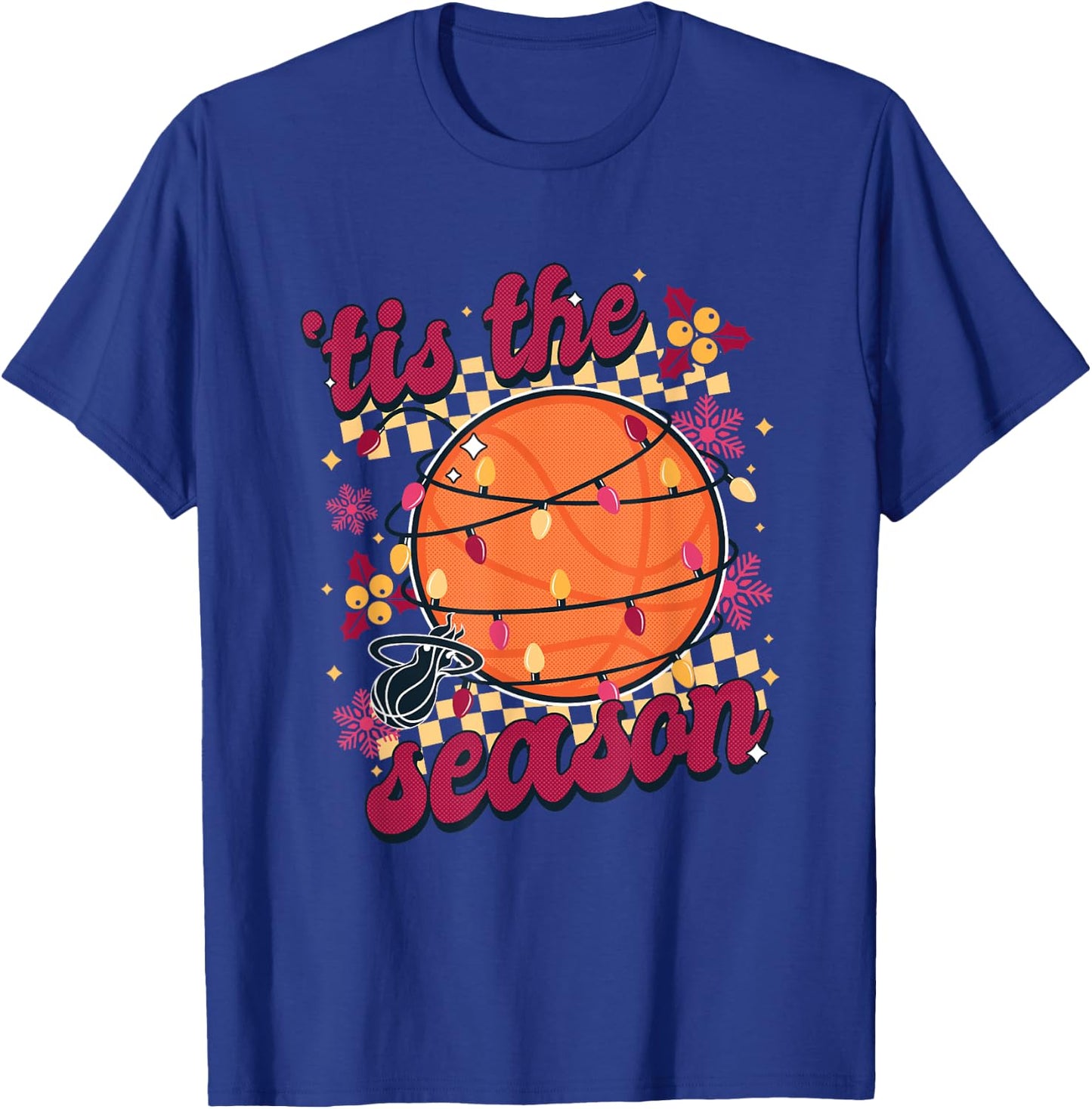 NBA Miami Heat Christmas Tis The Season T-Shirt - T-Shirt | Royal