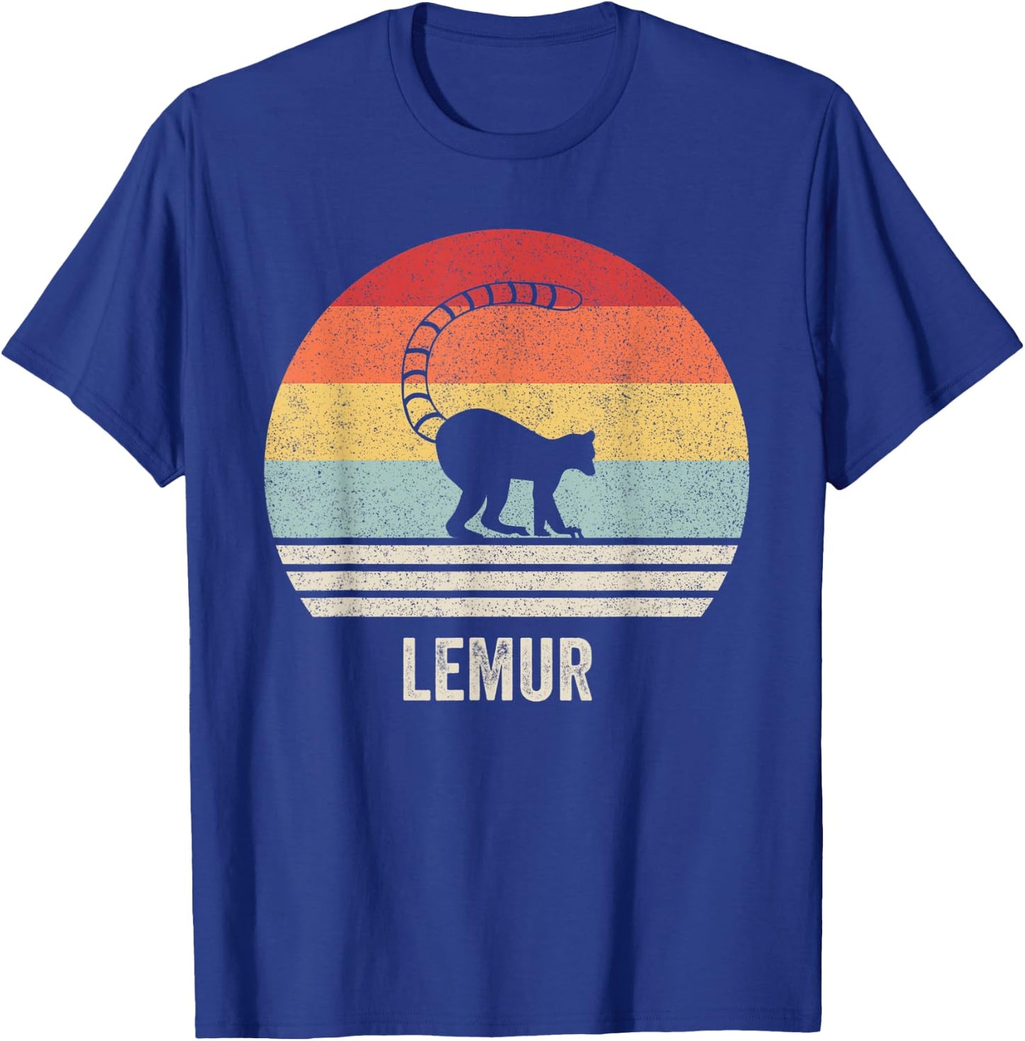 Retro Lemur Shirt Animal Lover Gift Vintage Funny T-Shirt - T-Shirt | Royal