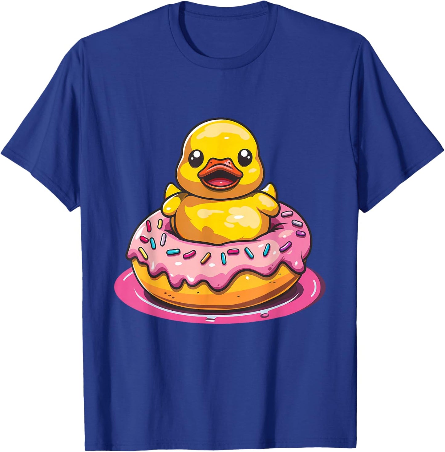 Rubber Duck Rubber Duckie Donut Rubber Duckling Duck Lover T-Shirt - T-Shirt | Royal