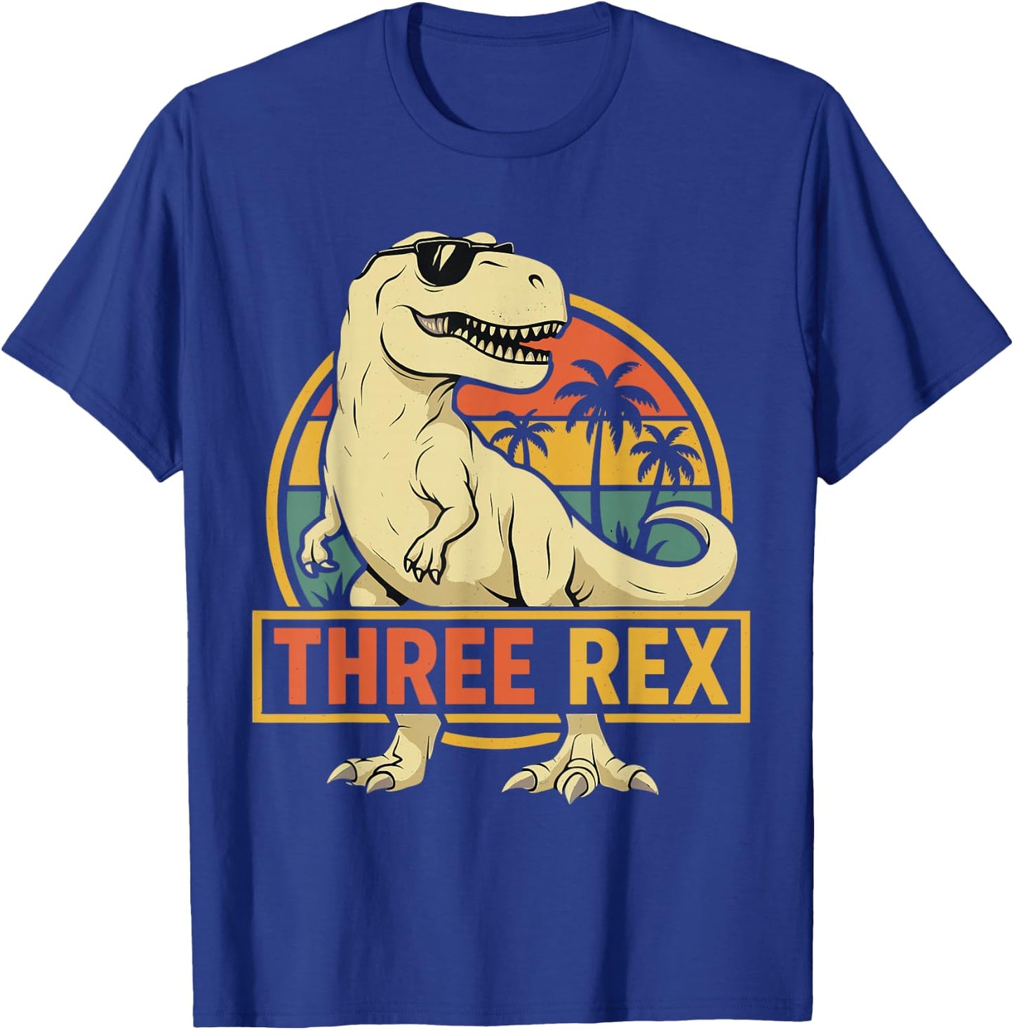 Three Rex 3rd Birthday Third Dinosaur 3 Year Old T-Shirt - T-Shirt | Royal