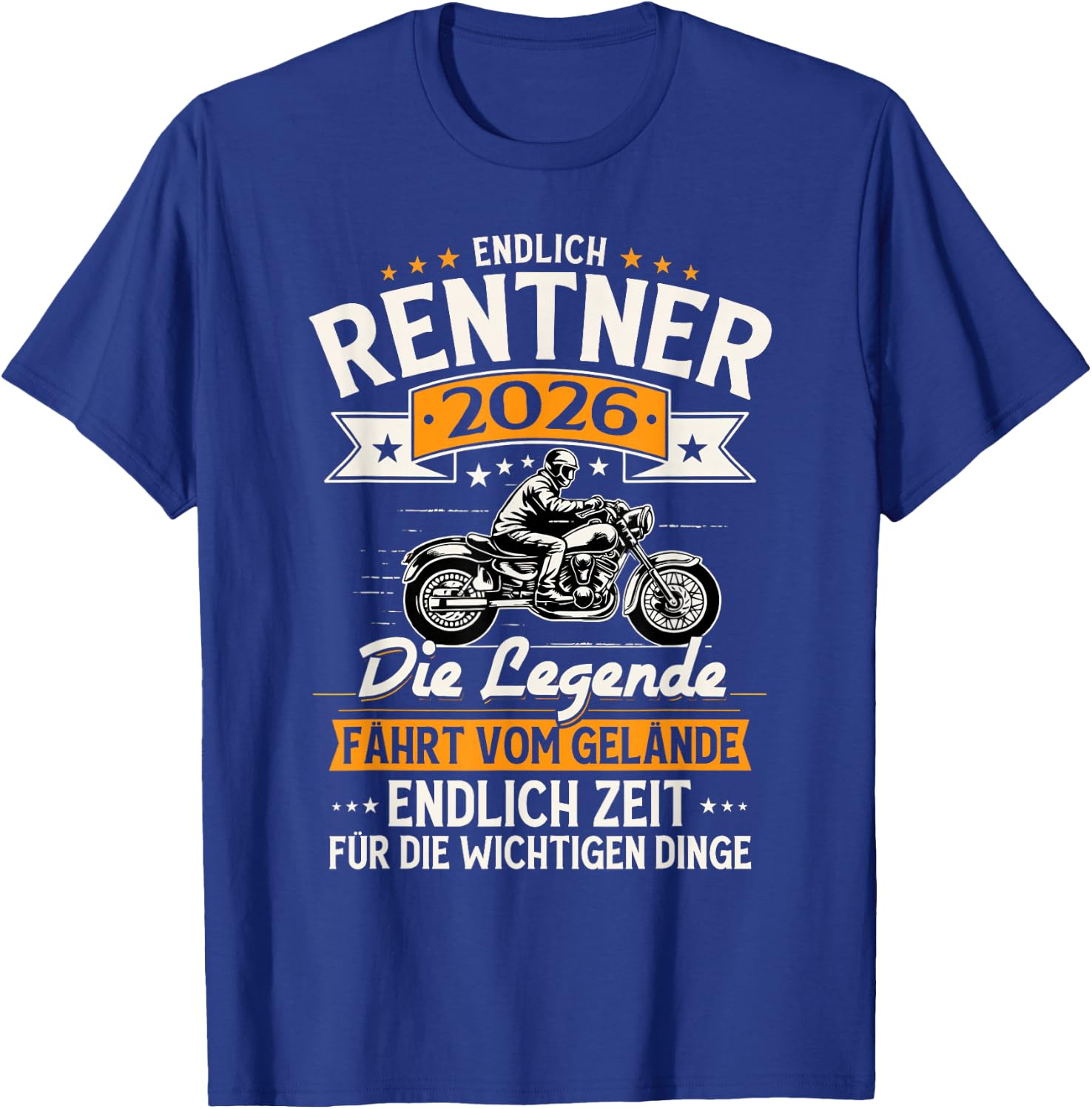 Rentner 2026 Geschenk Mann Biker Rente Ruhestand Lustig T-Shirt - T-Shirt | Royal