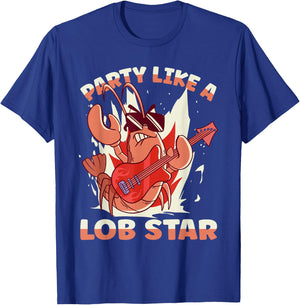 Party Like A Lob Star Lobster T-Shirt - T-Shirt | Royal