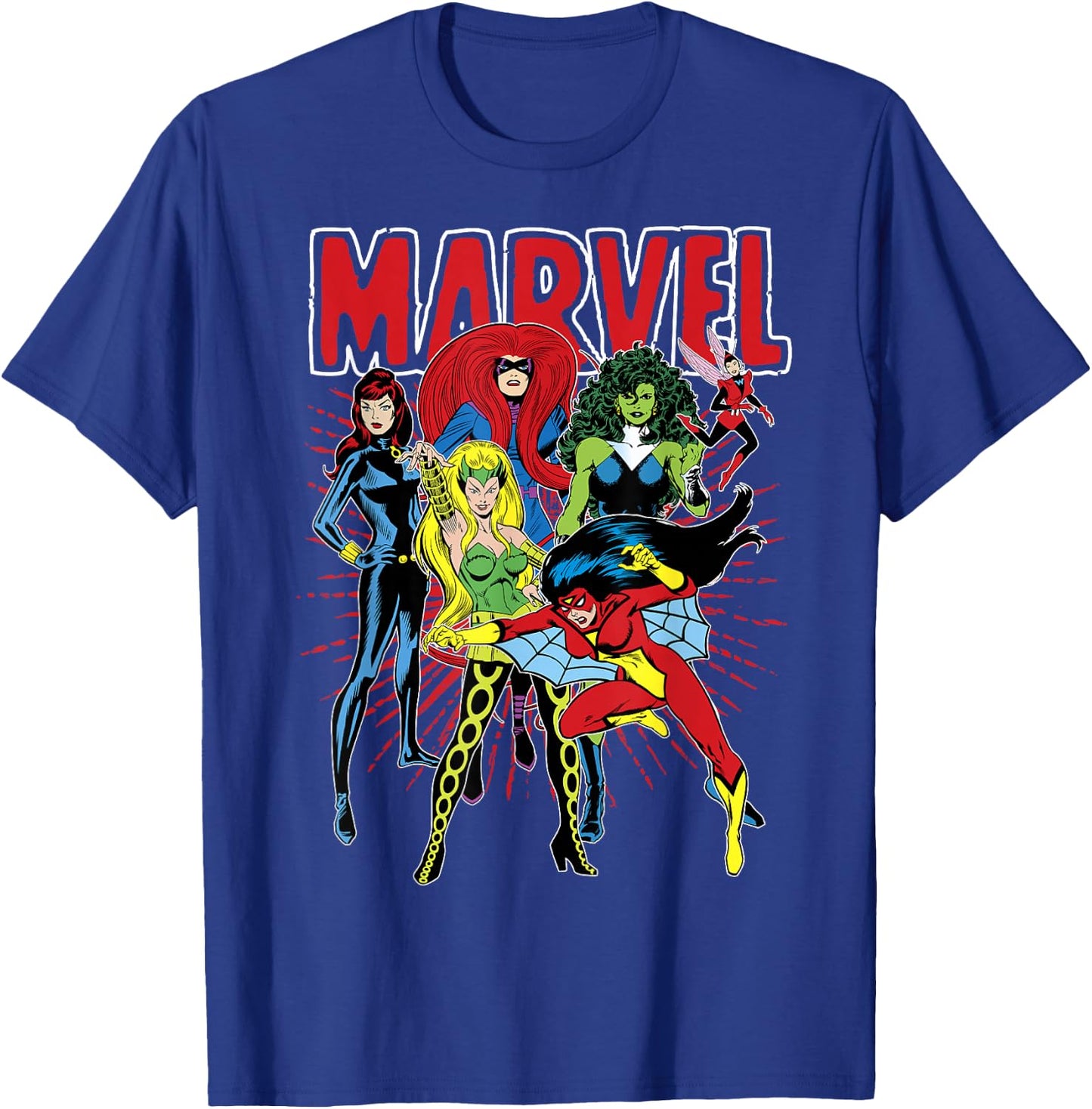 Marvel Women Group Shot T-Shirt - T-Shirt | Royal
