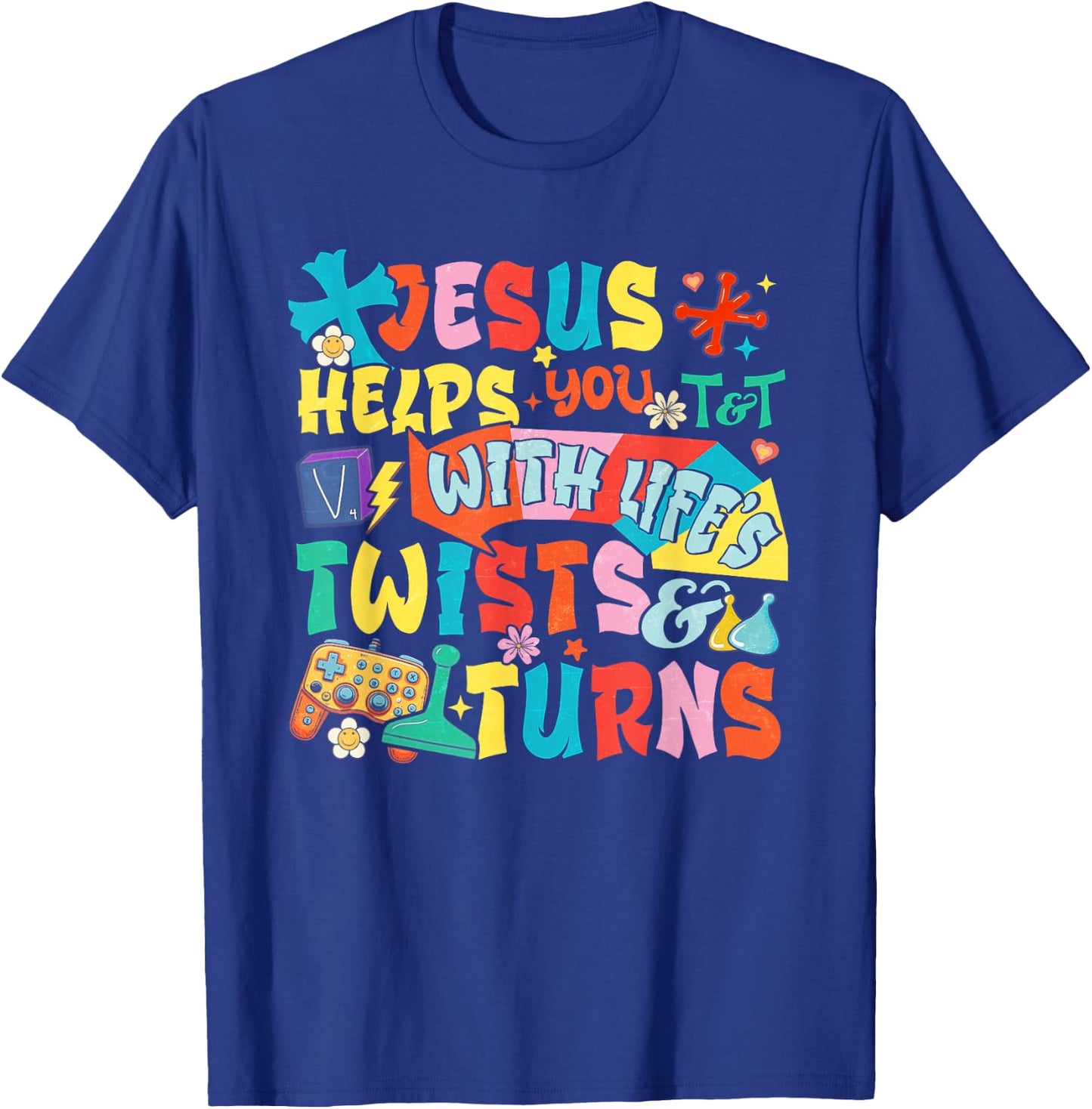 VBS Twist And Turn Following Jesus Changes The Game T-Shirt - T-Shirt | Royal