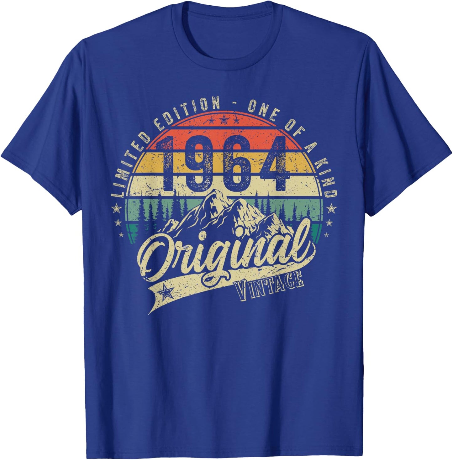 1964 Vintage Jahrgang Geburtstag Retro Herren Damen Geschenk T-Shirt - T-Shirt | Royal