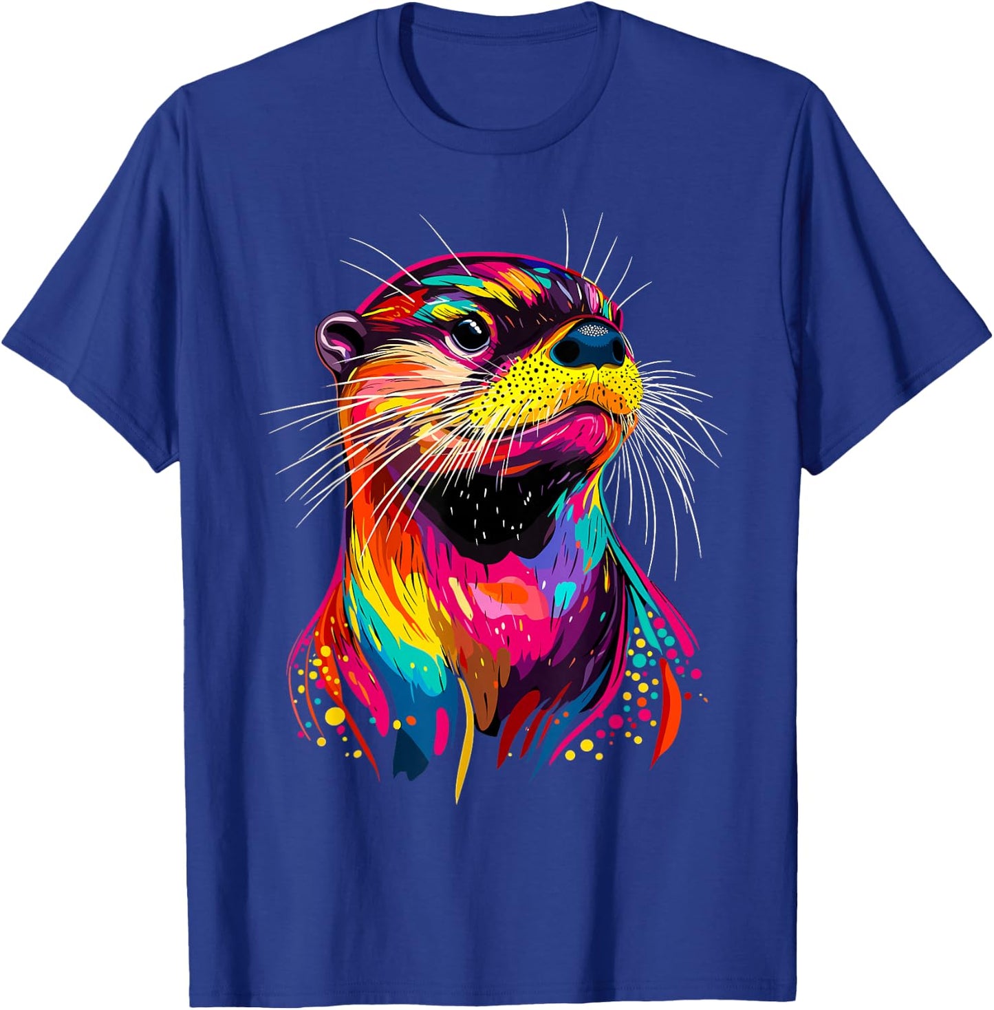 Otter Pattern I Love Sea Otter Soft Marten Otter , Black, S T-Shirt - T-Shirt | Royal