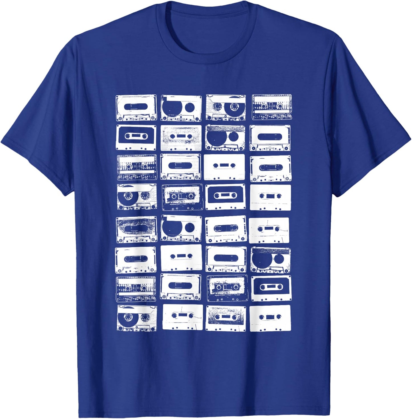 Cassette Tapes 1980s Music Graphic T-Shirt - T-Shirt | Royal