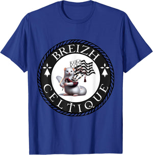 L'Hermine Bretonne , Blue, S T-Shirt - T-Shirt | Royal