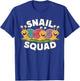 Snail Squad Design for Snail Lover Stuff | Cool Snail T-Shirt - T-Shirt | Royal