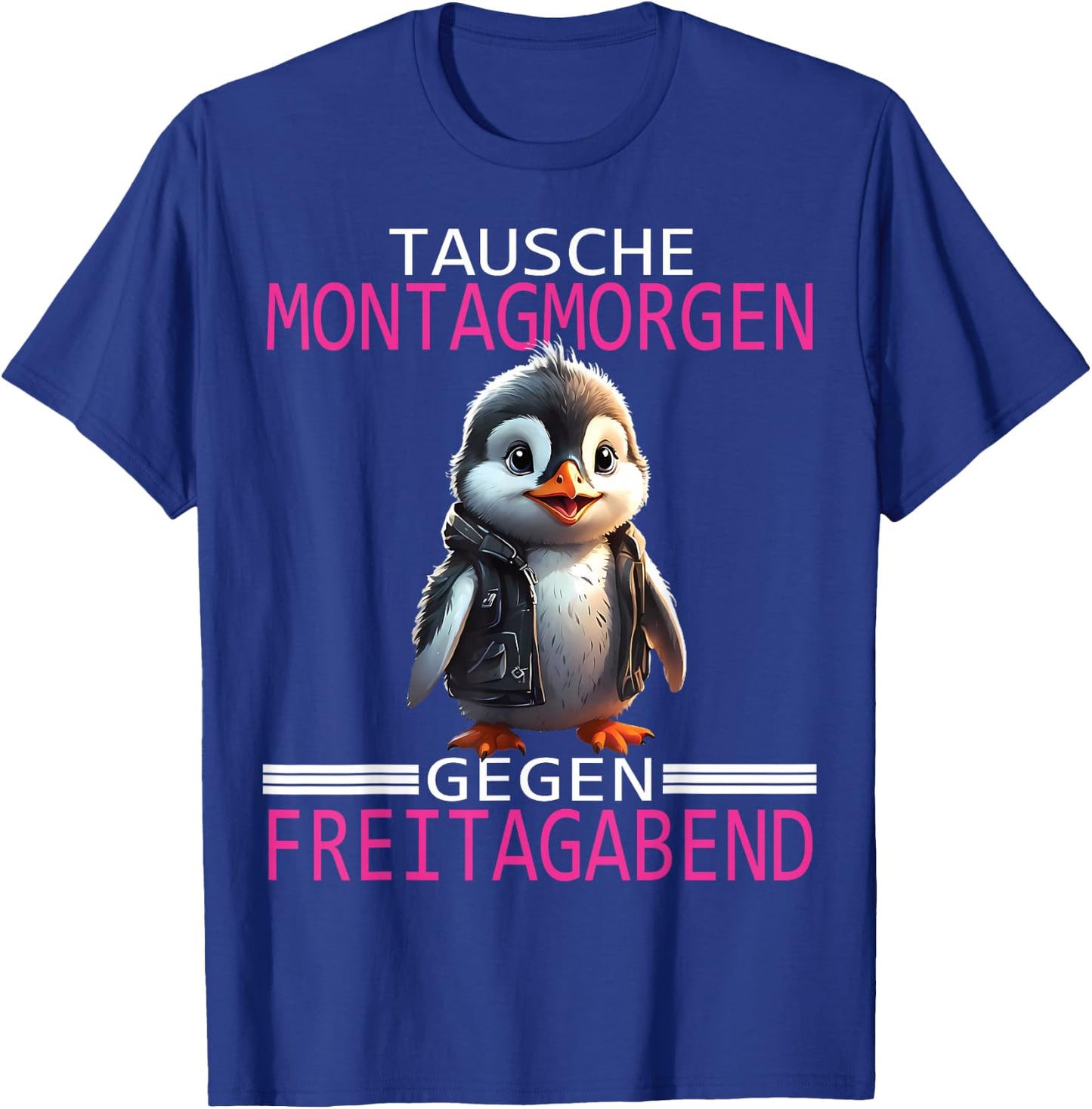 Arbeiten Witziger Lustiger Spruch Fun Sprüche süßes Pinguin T-Shirt - T-Shirt | Royal