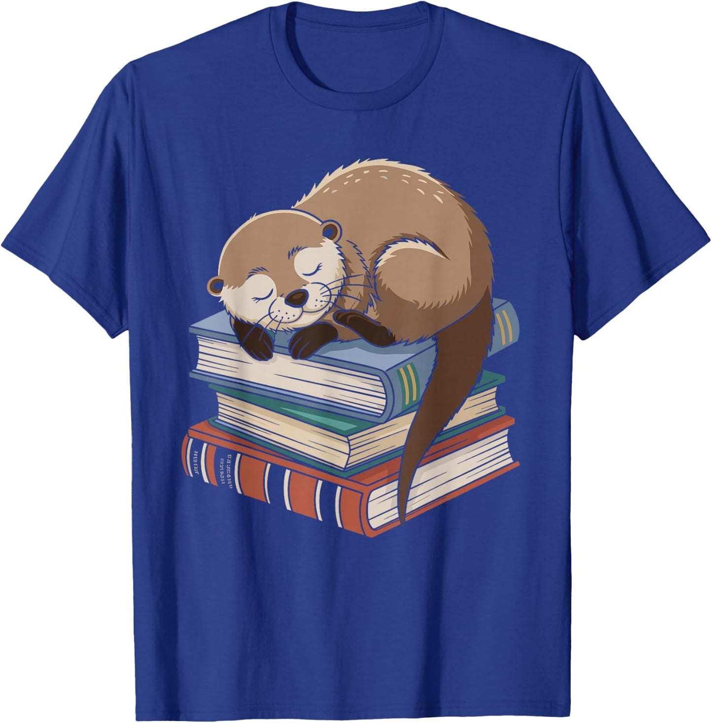 Otter Reading Book Pajama Sleep T-Shirt - T-Shirt | Royal