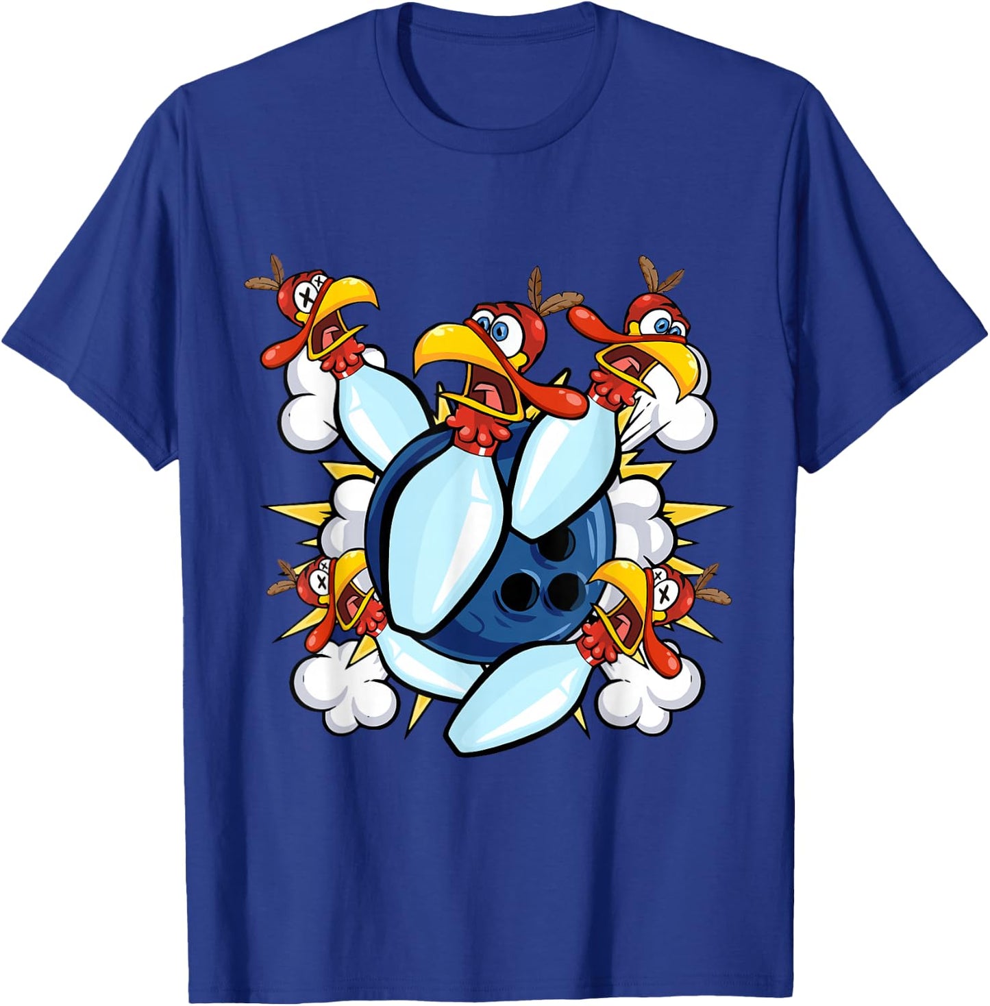 Thanksgiving Bowl Bowler Strike Pin Sport Turkey Bowling T-Shirt - T-Shirt | Royal
